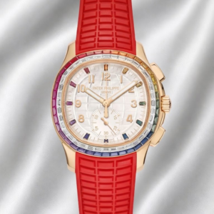 Patek Philippe Aquanaut Luce "RAINBOW" Chronograph Red Strap 7968/300R-001