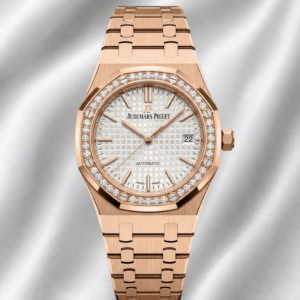Audemars piguet Royal oak rose gold 34mm White dial diamond