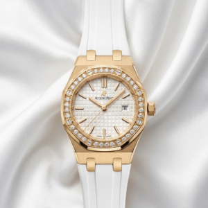Audemars Piguet Royal Oak Rose Gold Diamond Silver Dial
