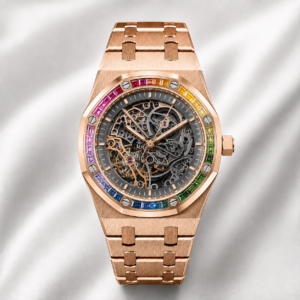 Royal Oak Double Balance Wheel Openworked Rose Gold Rainbow