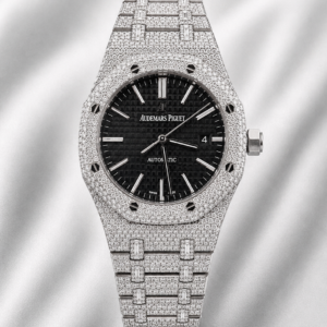 Audemars Piguet 15400ST, Black Factory Dial Fully ICED
