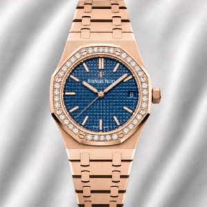 Audemars Piguet Royal Oak Rose Gold Diamond Blue Dial