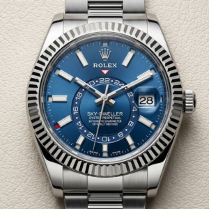 Rolex Sky-Dweller White Rolesor with a Bright Blue Dial