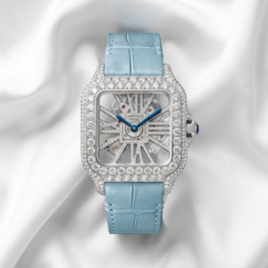 Cartier Santos de Cartier Skeleton Light Blue (Large Model)