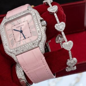 Cartier Santos Large "iced out"